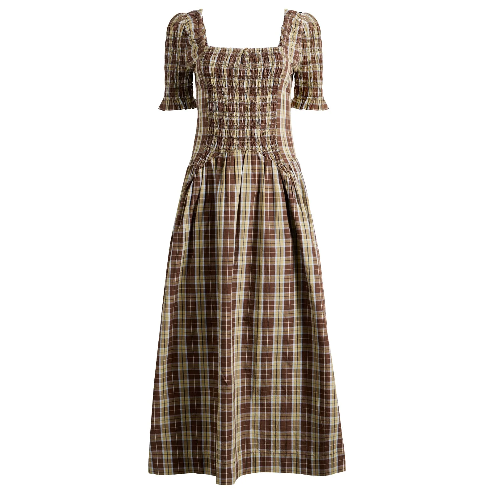 Damson Madder Emmy Shirred Midi Dress - 1