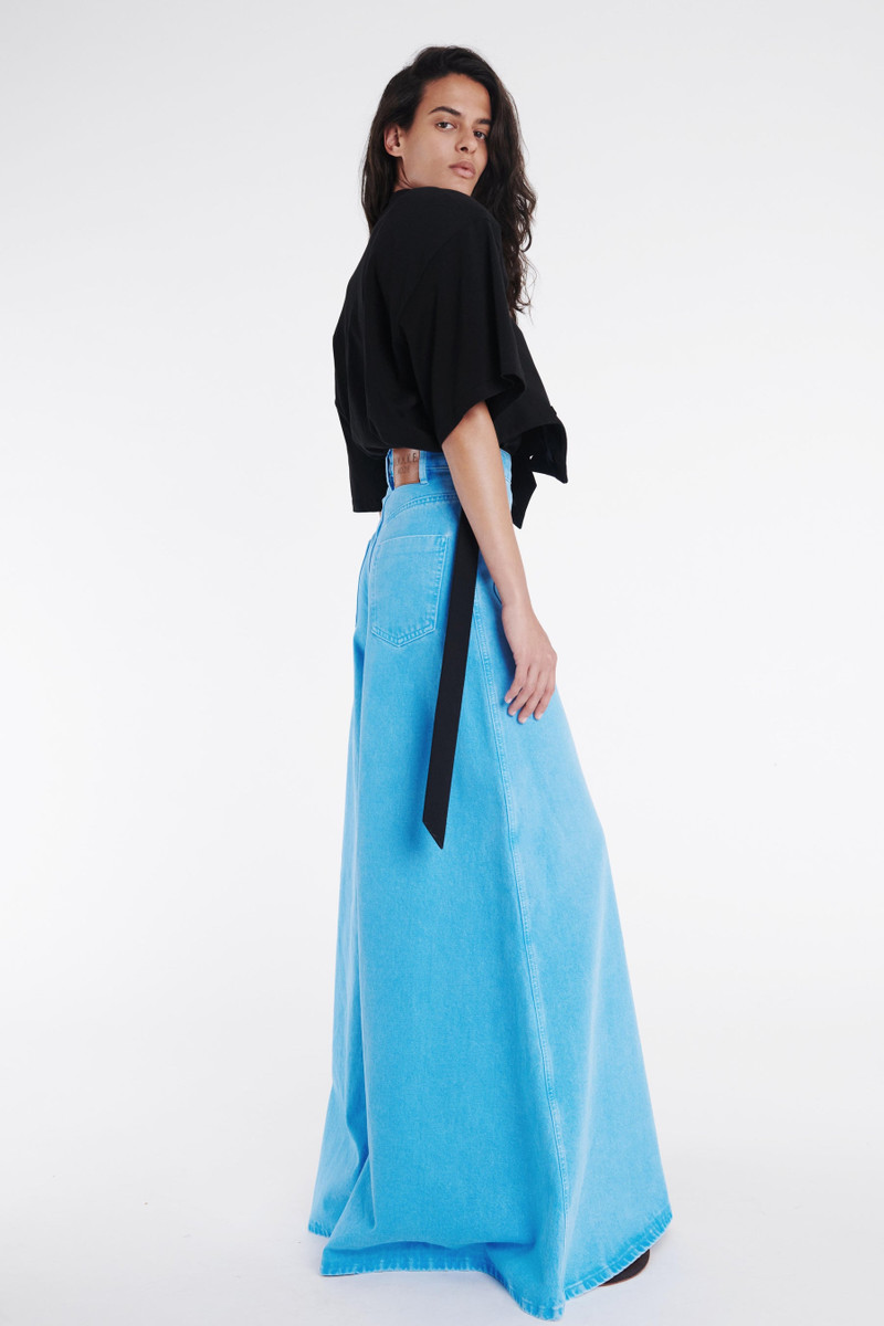 SUPER WIDE LEG MIRROR JEANS BRIGHT BLUE 3
