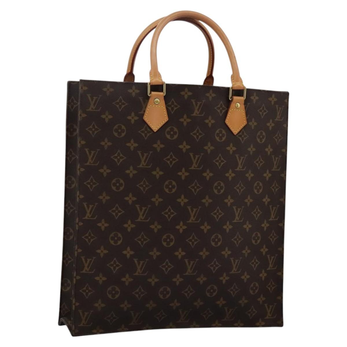 LOUIS VUITTON Monogram Sac Plat Hand Bag M51140 - 1