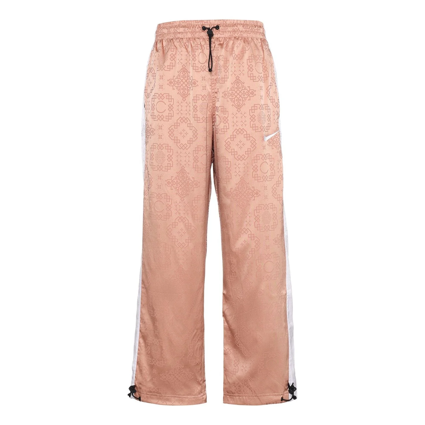 Nike x CLOT Rose Gold Silk Pattern Track Pants For Men Pink CT4088-605 - 1