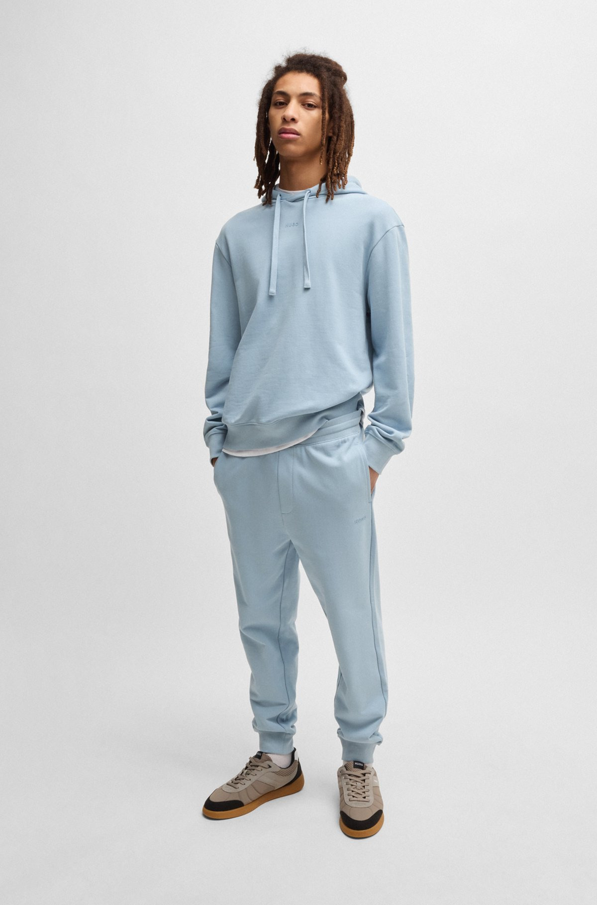 COTTON-TERRY TRACKSUIT BOTTOMS WITH LOGO PRINT - 4