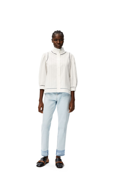 Loewe Short blouse jour echelle in cotton outlook