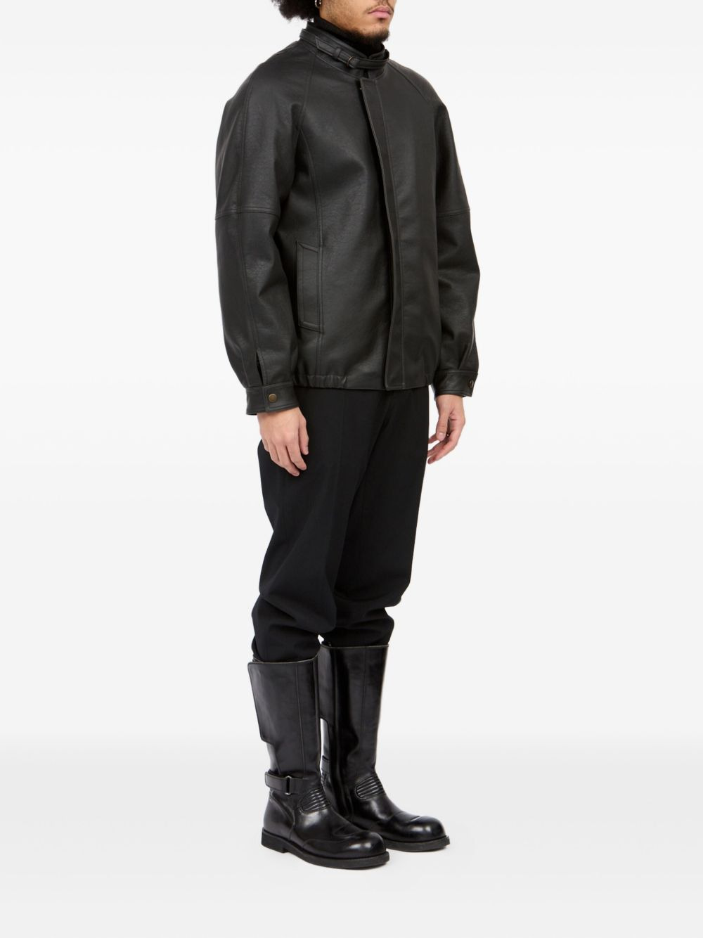 belted raglan-sleeve jacket - 3