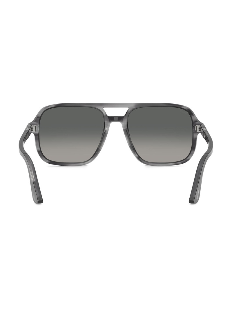 Men's 58MM Aviator Sunglasses - Striped Grey 3