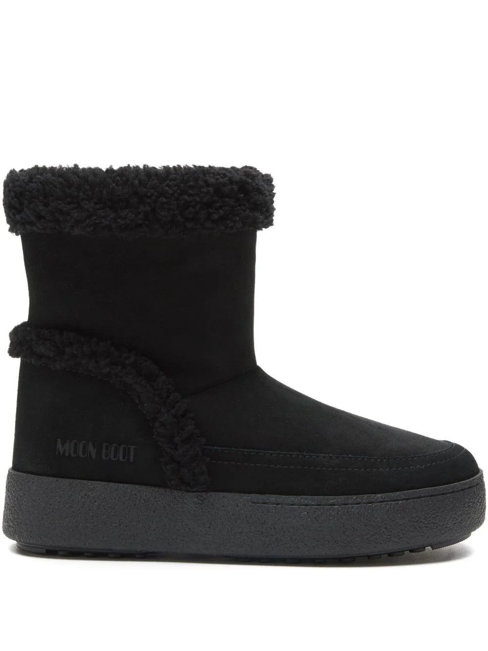 sherpa-trimmed platform boots - 1