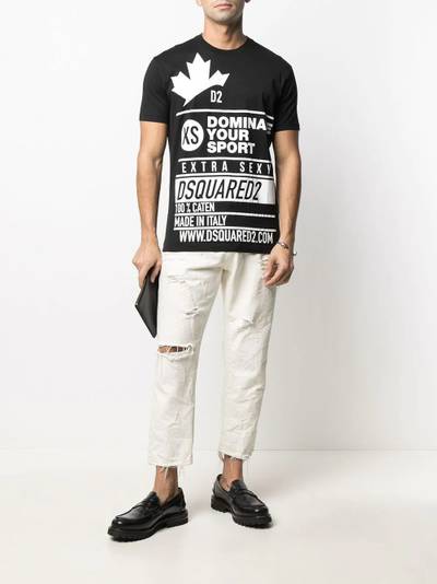 DSQUARED2 slogan print T-shirt outlook