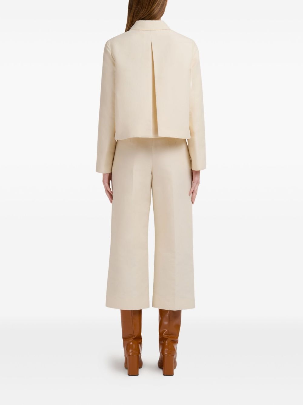 cotton cropped jacket - 4