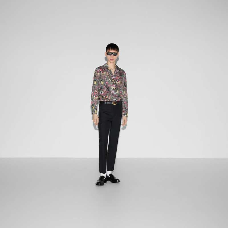 GUCCI Gucci floral punk print floral shirt outlook