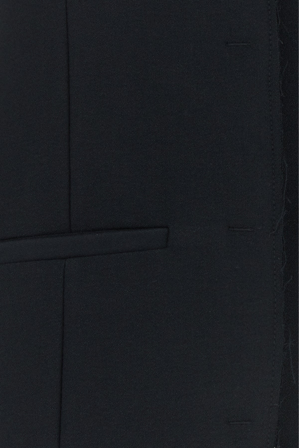 Black stretch polyester blend blazer - 3