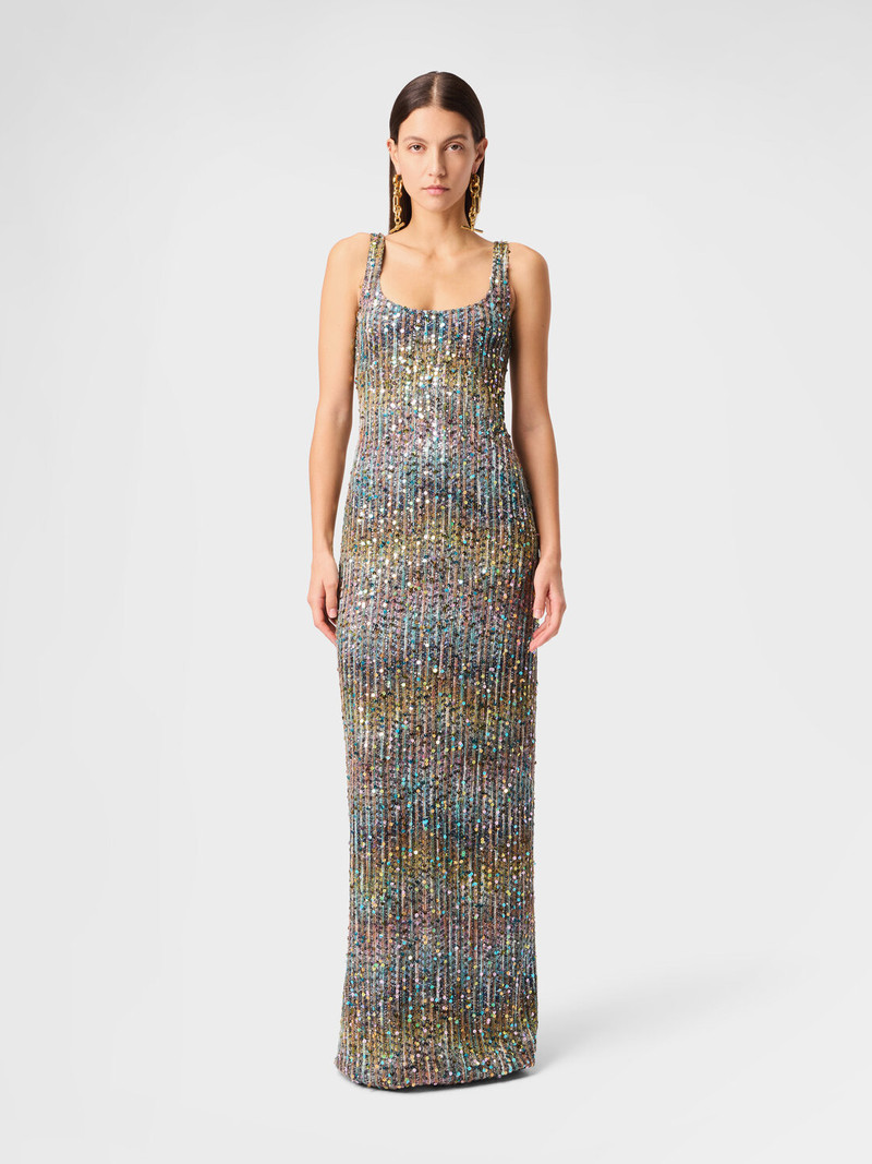 Missoni Sleeveless long dress with zigzag texture outlook