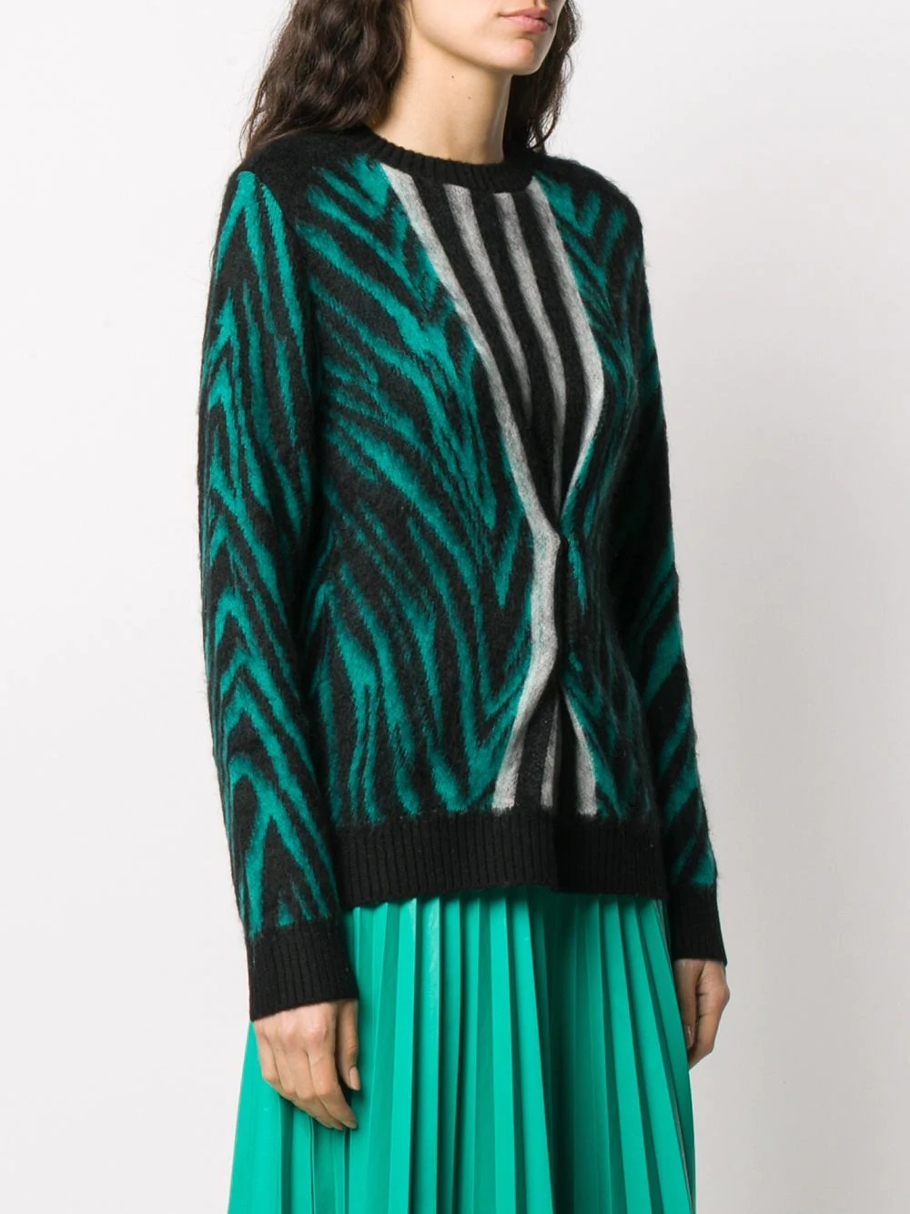 contrast striped panel jumper - 3