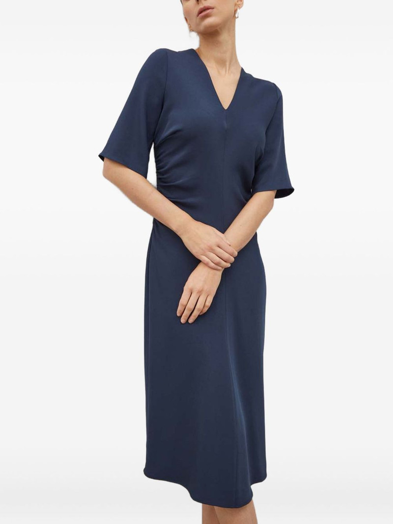Samailey V-neck gathered midi dress 3