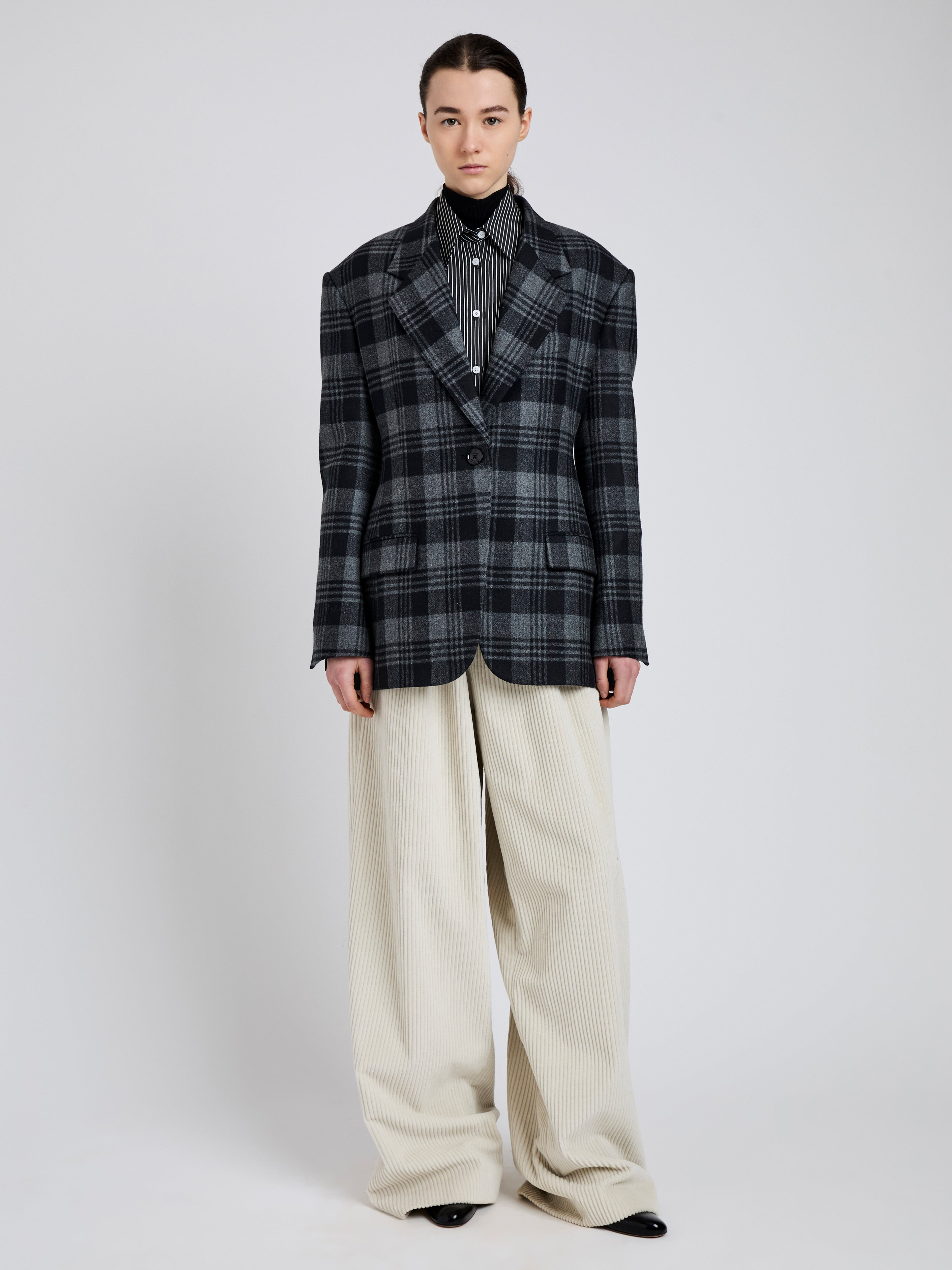 Daria Jacket in Plaid Wool Suiting - 7