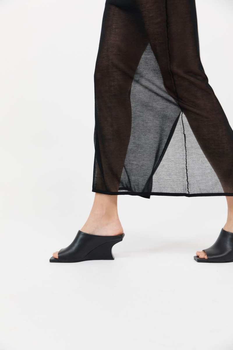 Architectural Wedge Mules - Black 3