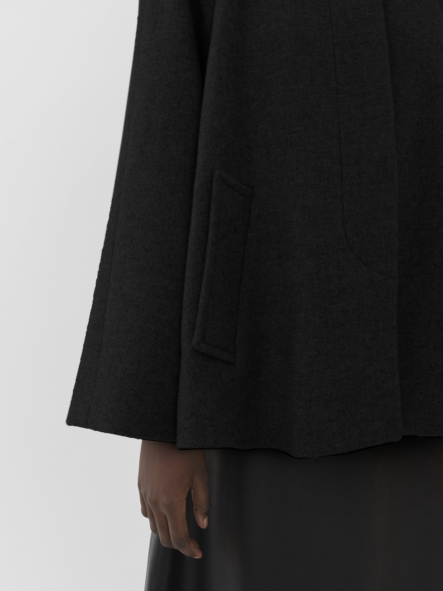 SHORT CAPE COAT - 5