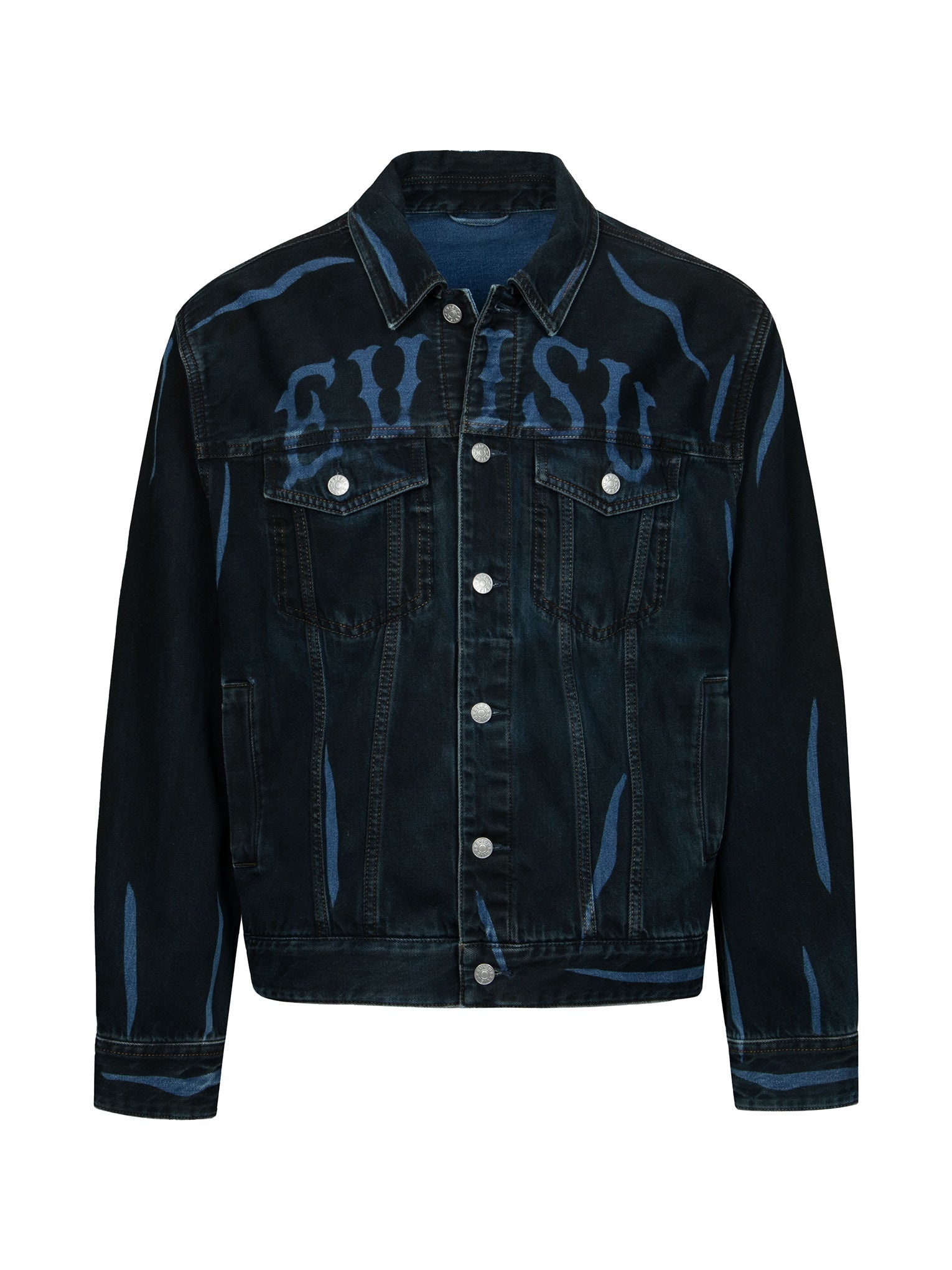 OVERDYE LOGO AND SEAGULL RELAX FIT DENIM JACKET - 15