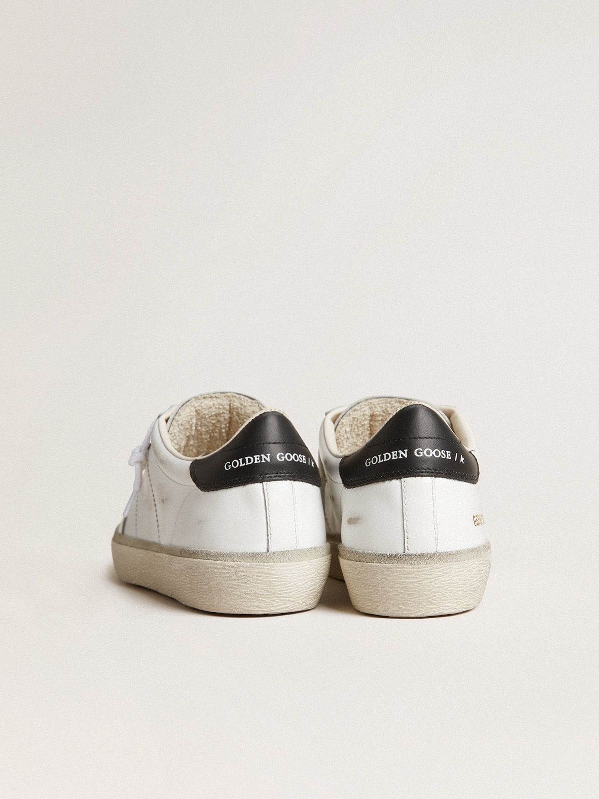 Men's Soul Star in white leather with black leather heel tab - 4