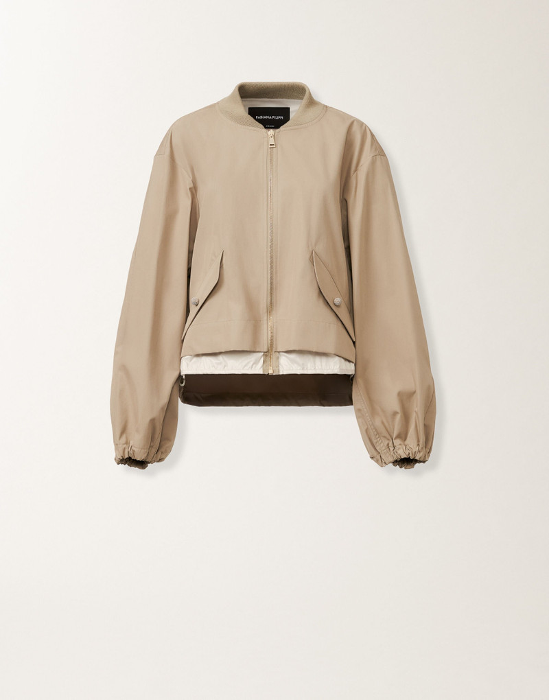 Extra-fine twill bomber jacket 1