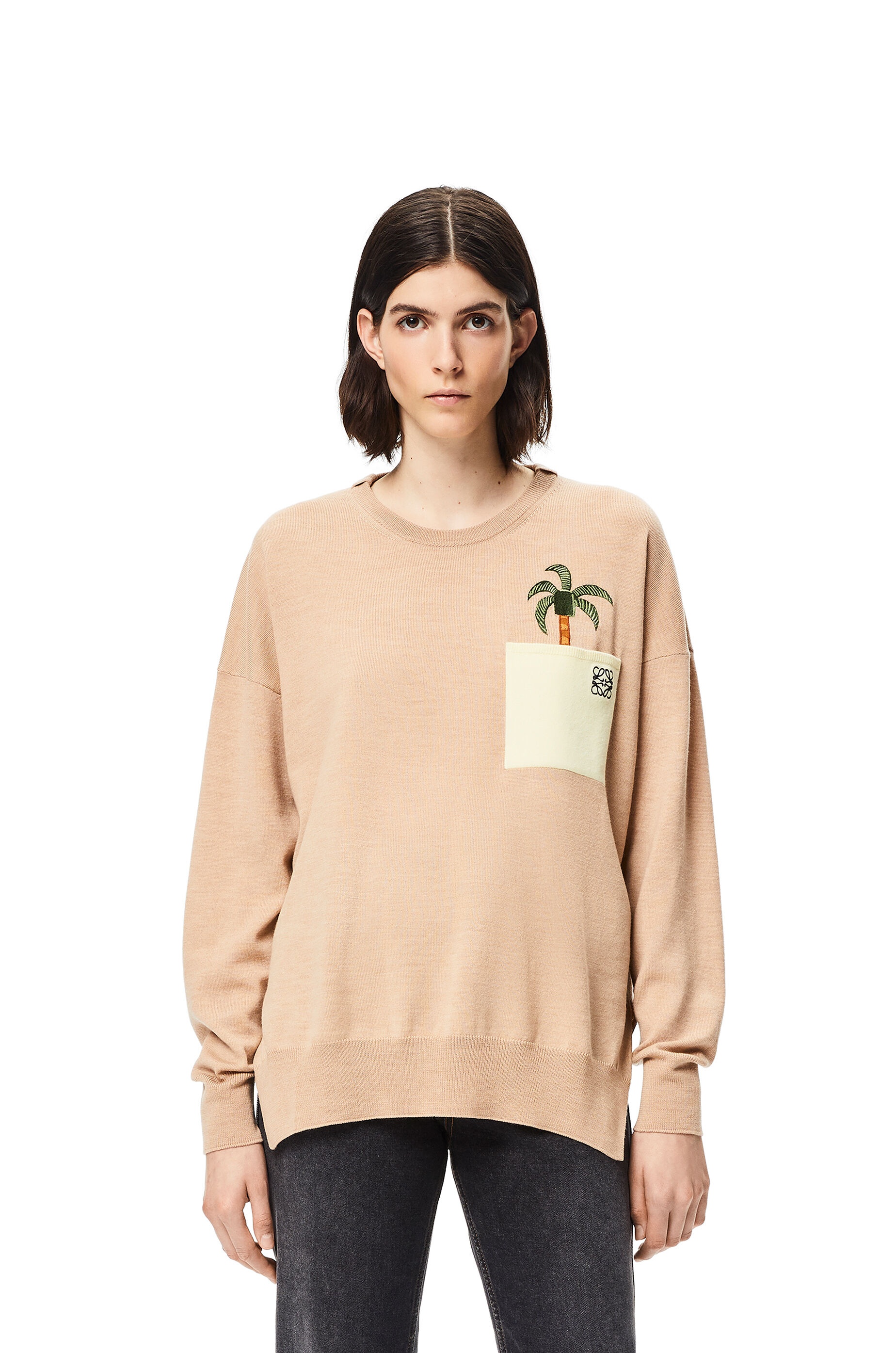 La Palme embroidered sweater in wool - 3