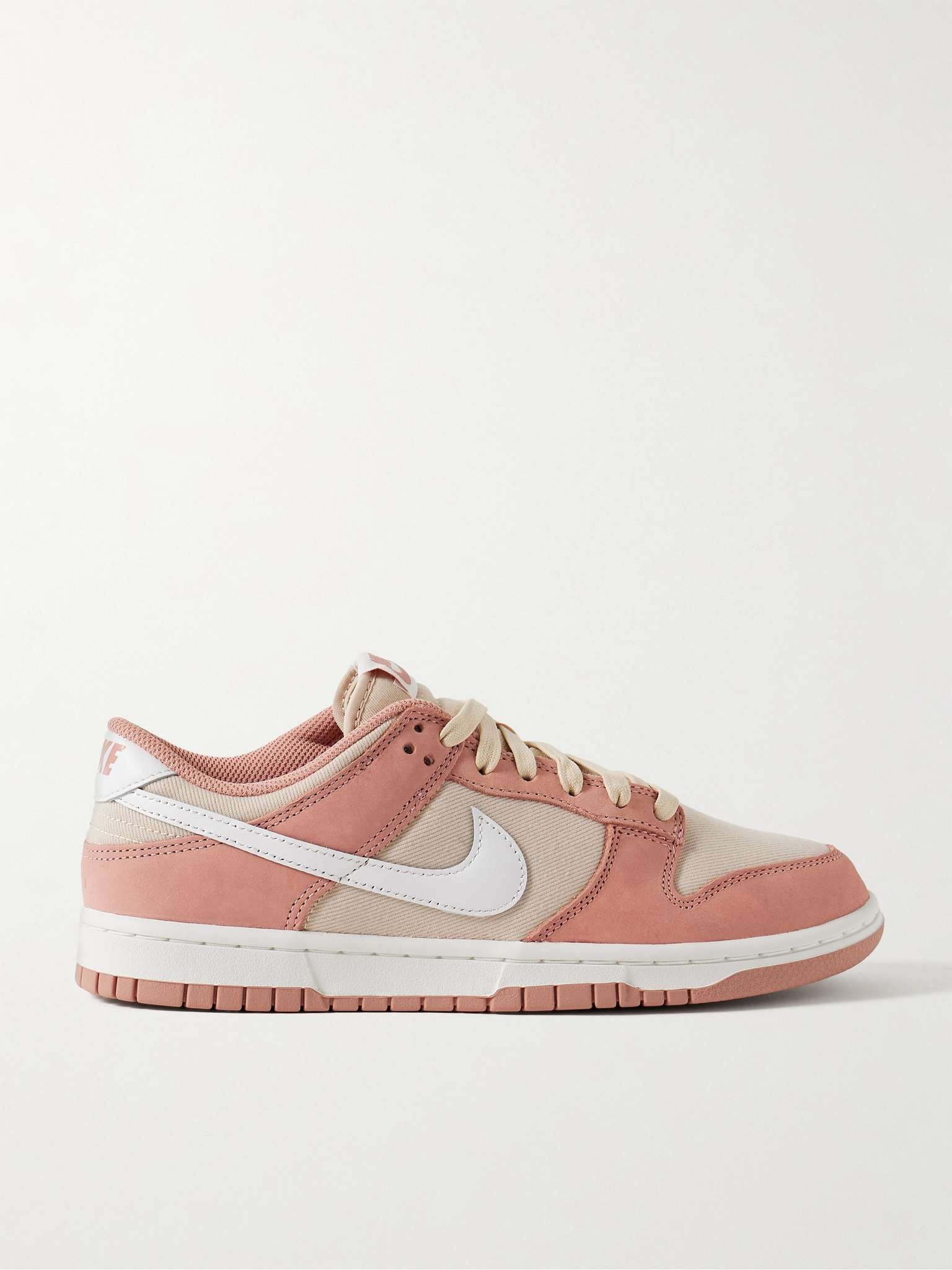 Dunk Low Retro PRM Leather-Trimmed Suede and Twill Sneakers - 1