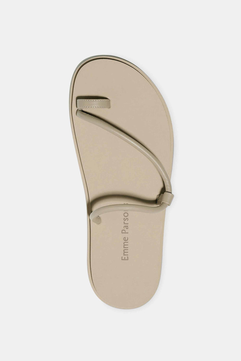 BARI POOL SLIDE IN BEIGE NAPPA AND RUBBER 3