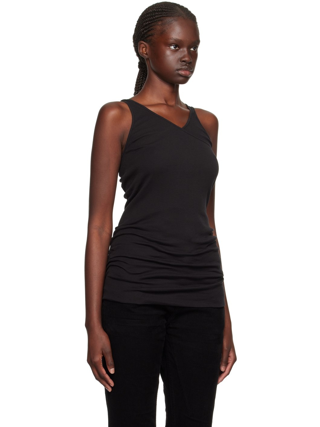 Black Double Ziggy Banana Tank Top - 2