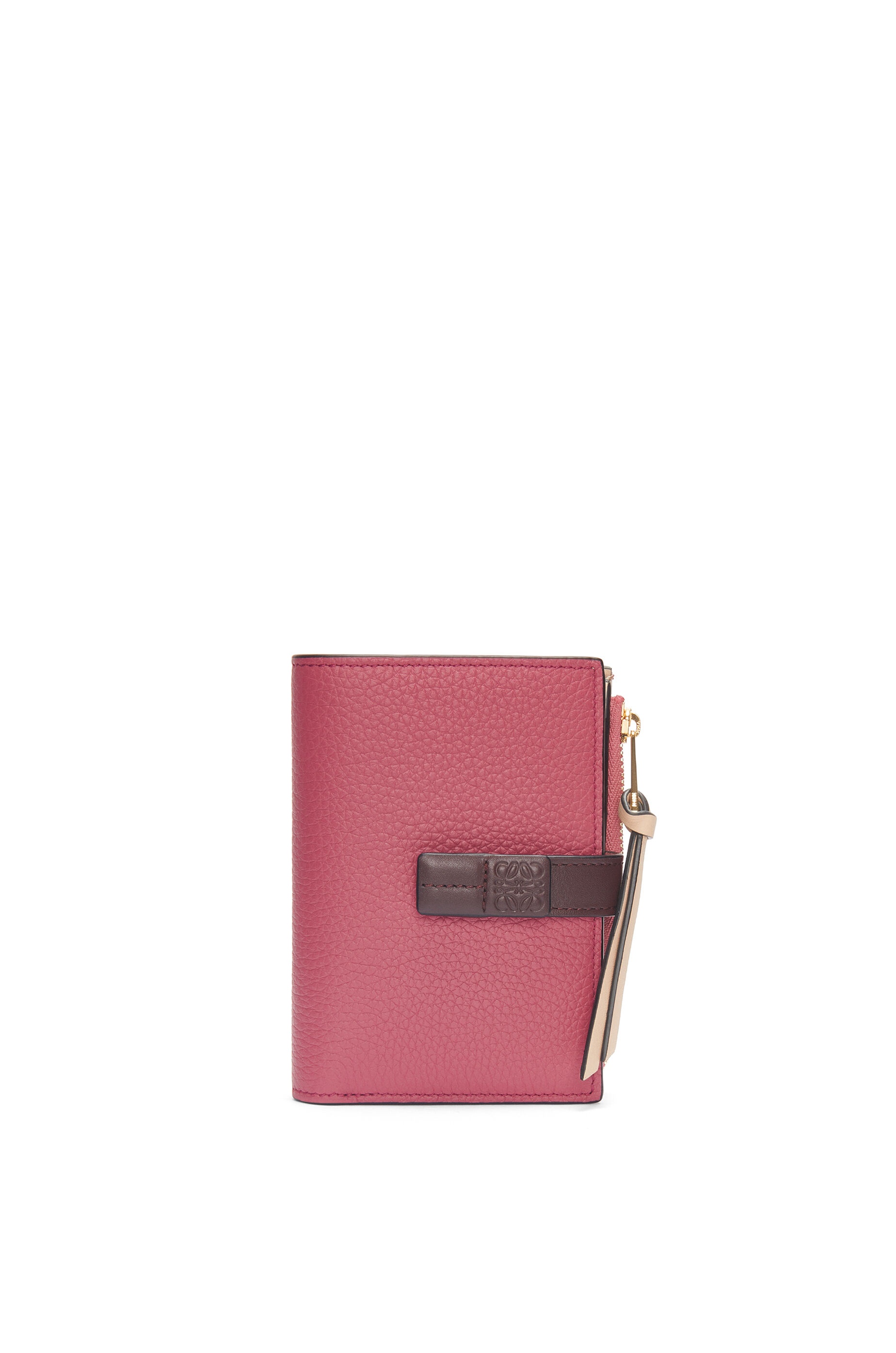Slim zip bifold wallet in soft grained calfskin - 1