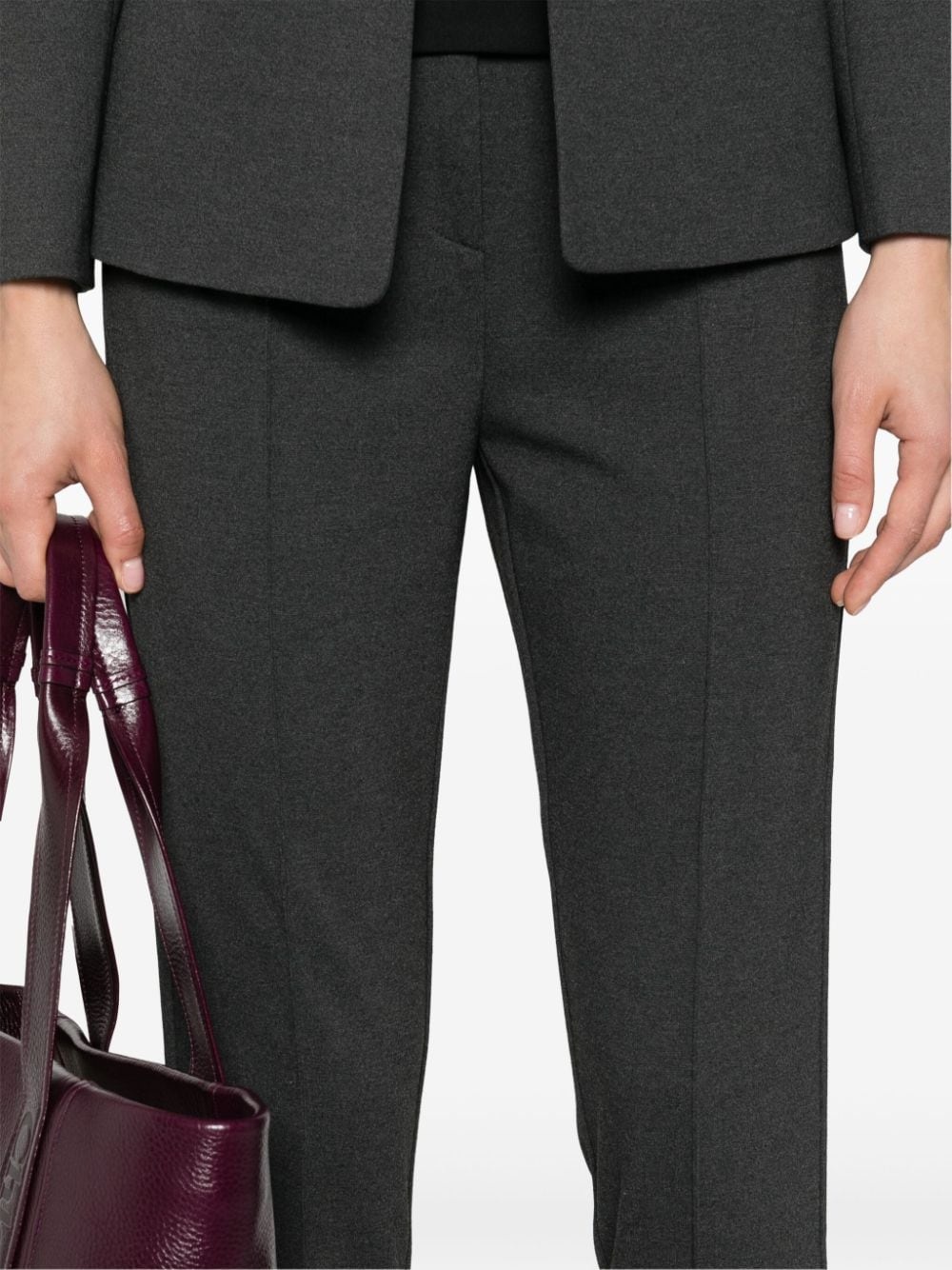 slim-cut cropped trousers - 5