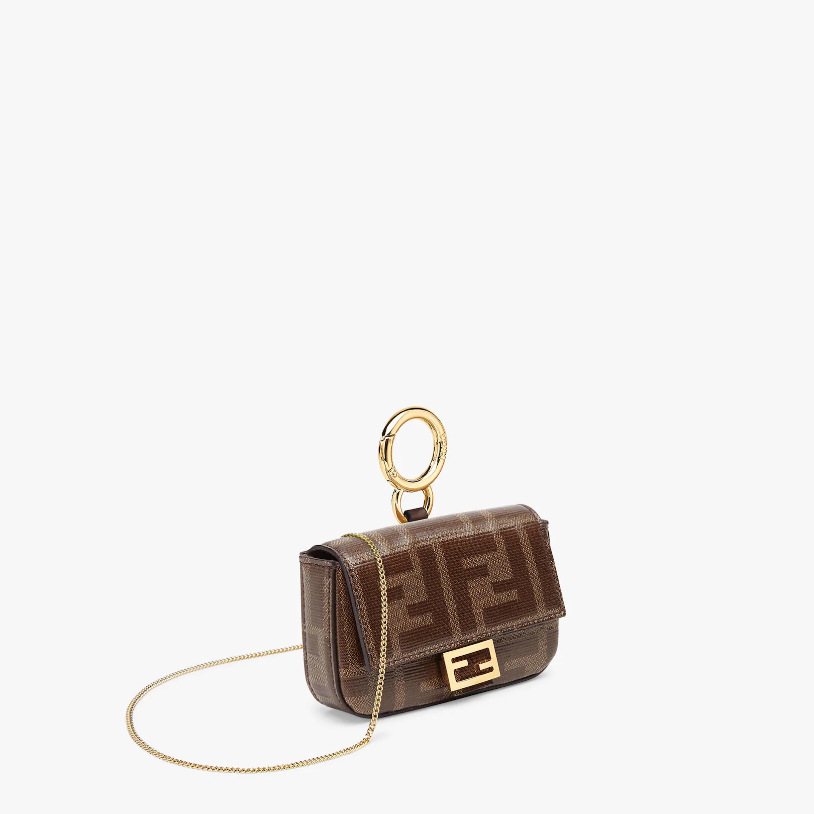 Brown fabric charm - 2