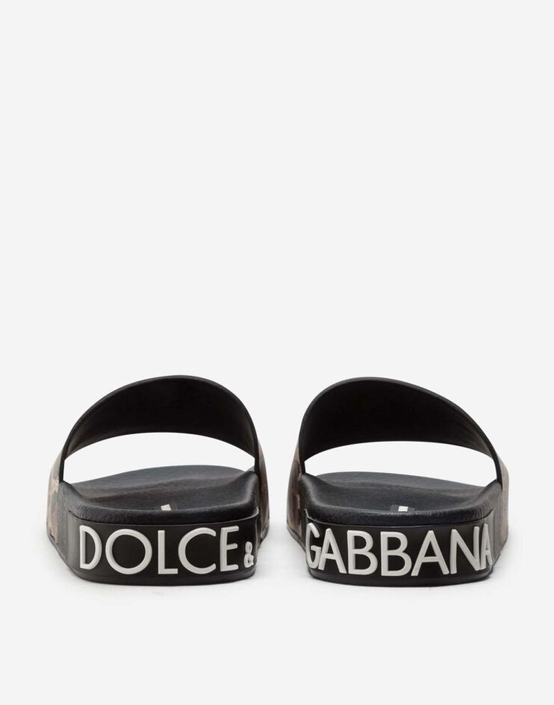 Leopard-print calfskin and rubber sliders 3