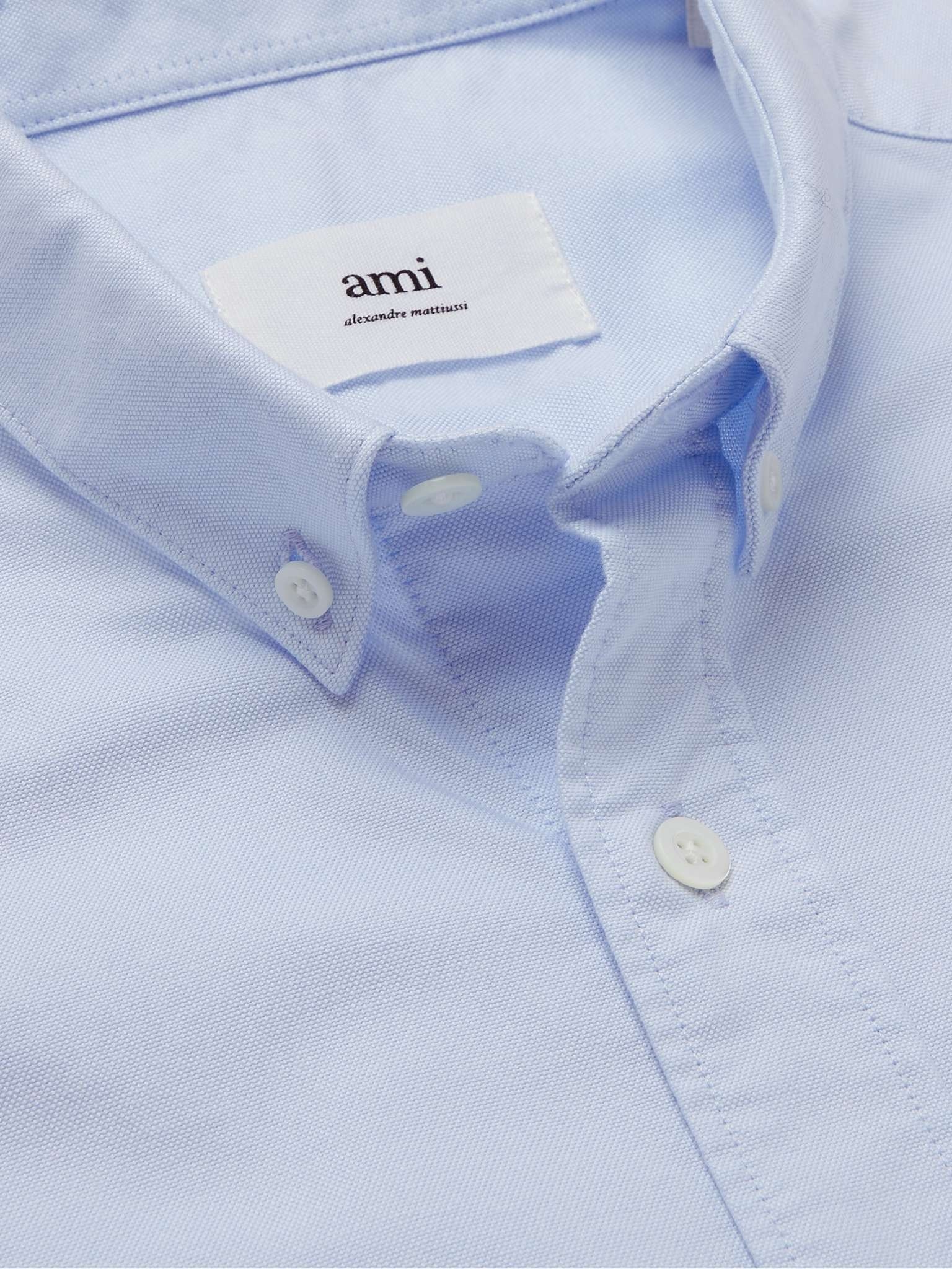 Button-Down Collar Logo-Embroidered Cotton Oxford Shirt - 5