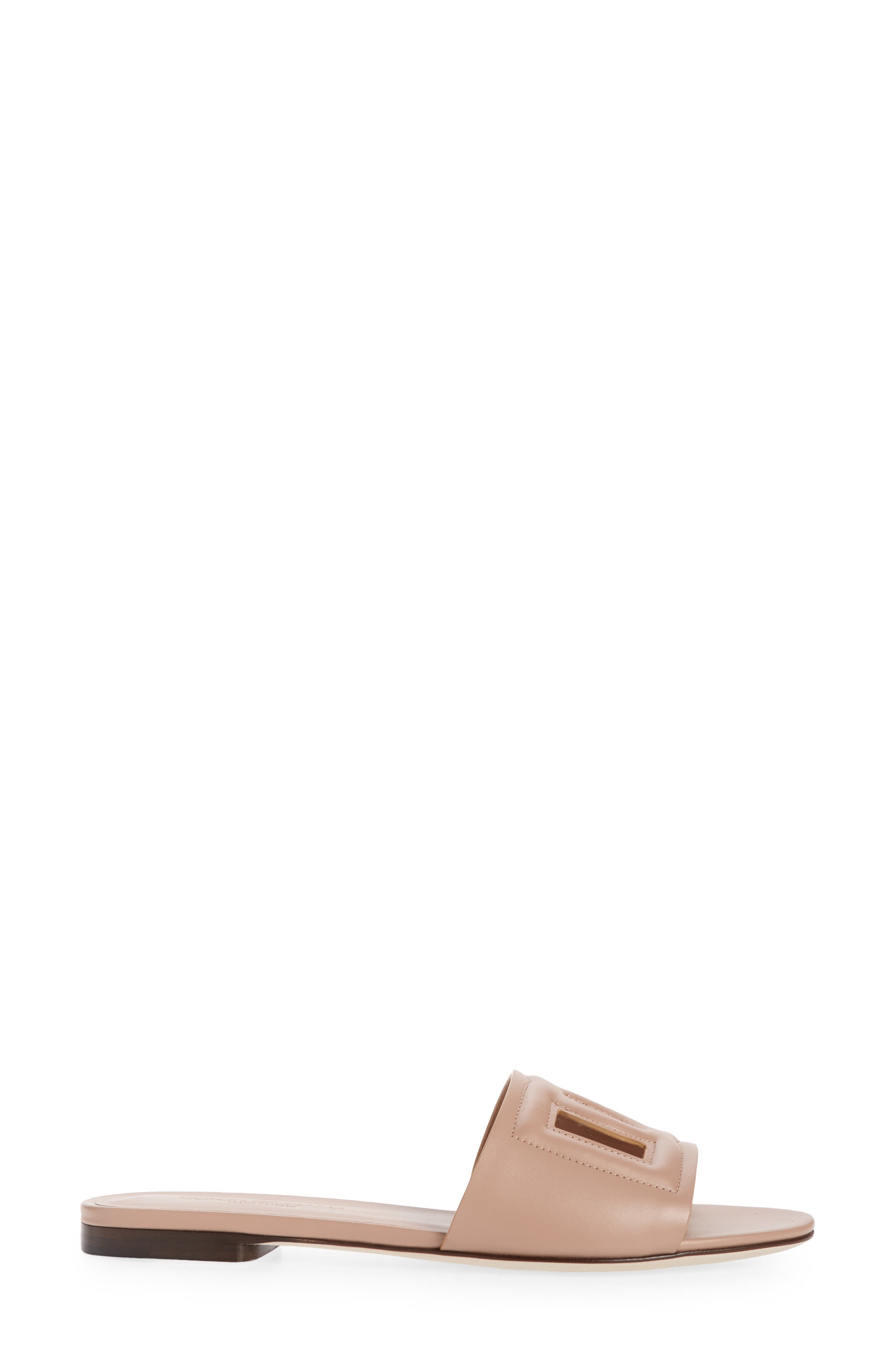 Dolce&Gabbana Bianca Interlock Slide Sandal in 80402 Powder Pink at Nordstrom - 3