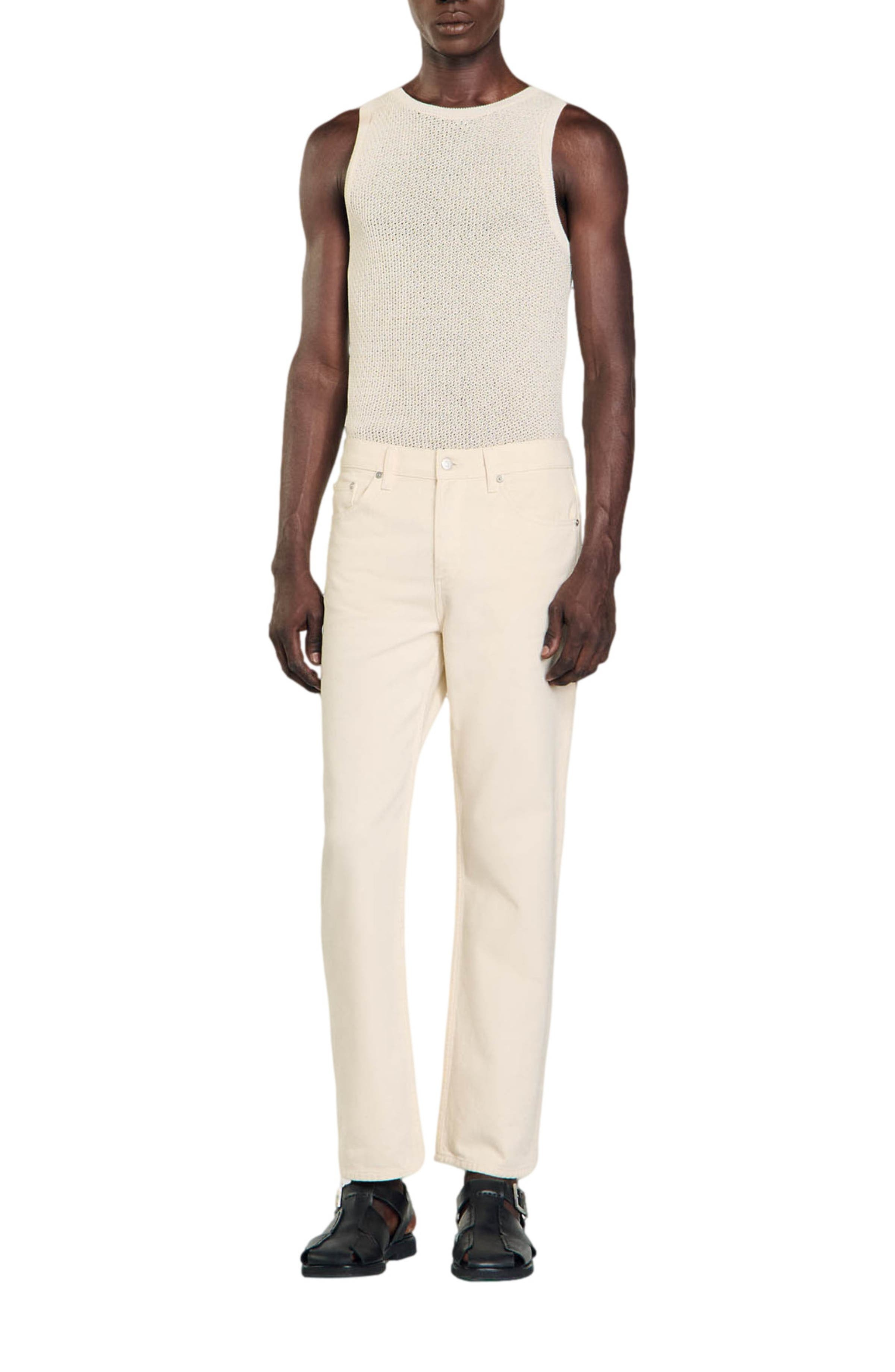 SANDRO Cotton jeans in Ecru at Nordstrom - 1