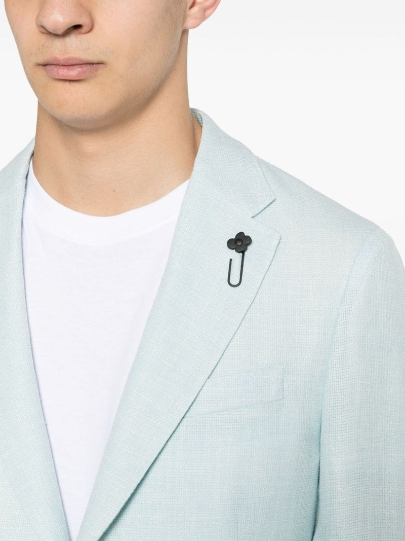intertwined linen-blend blazer 5