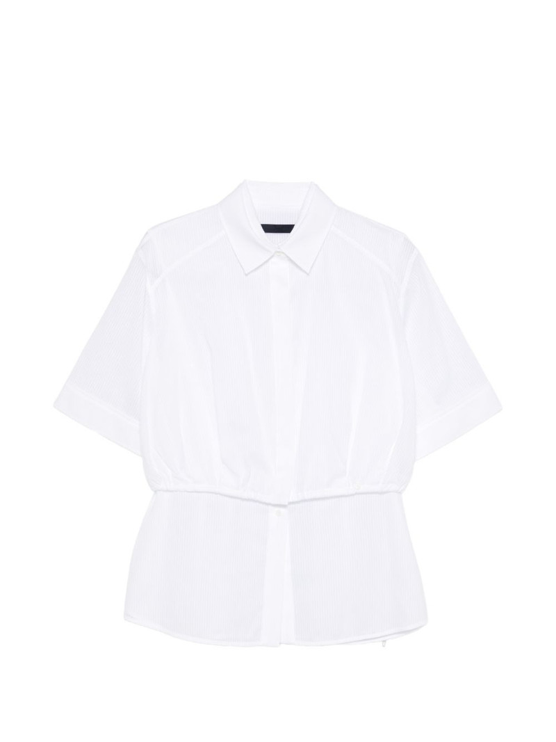 stripe gathered shirt 1