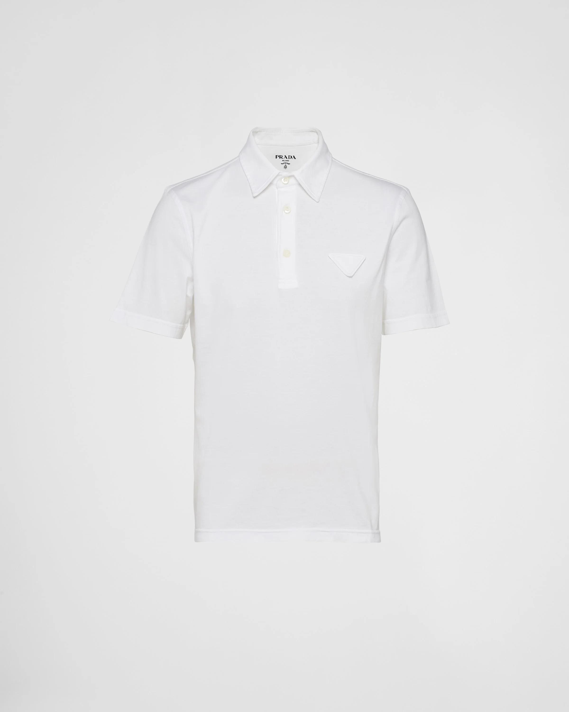 Short-sleeved cotton polo shirt - 1