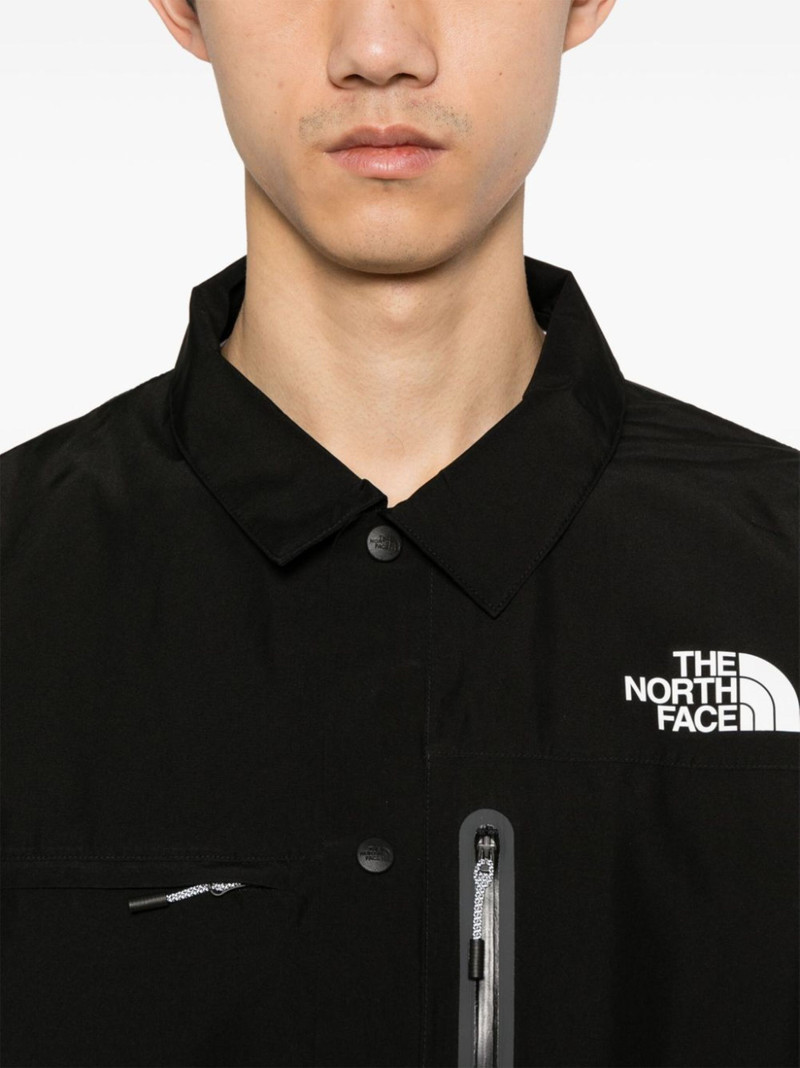 Amos logo-appliqué shirt jacket 5