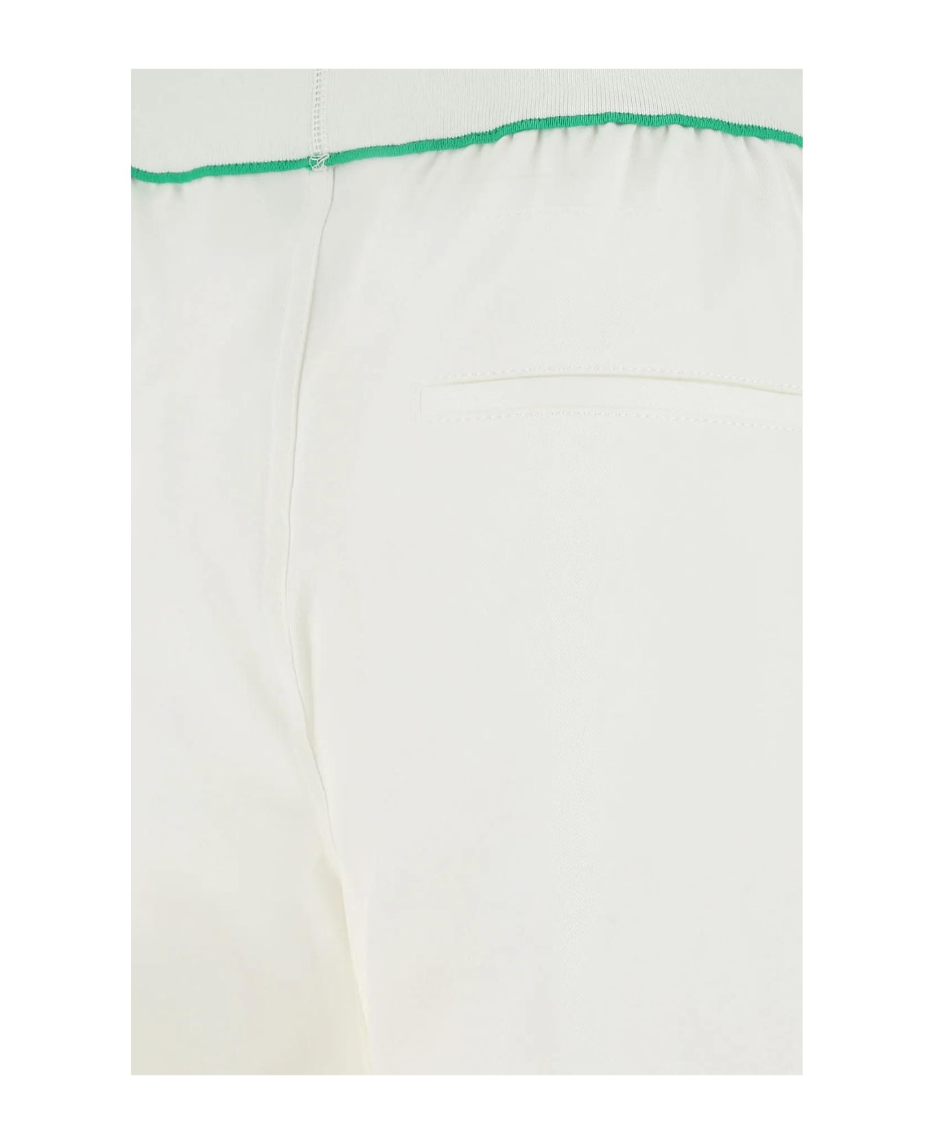White Cotton Wide-leg Pant - 3