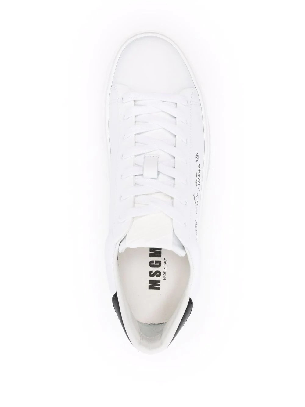 slogan-print low-top sneakers - 4