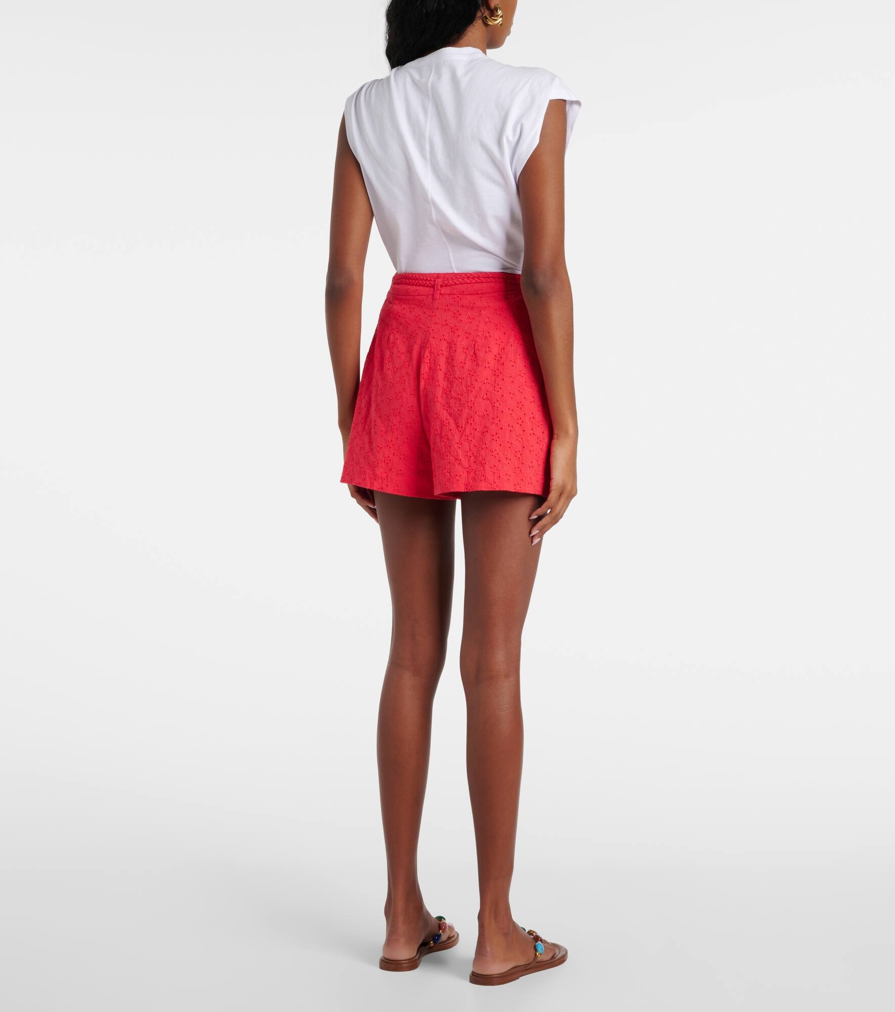 Chantal broderie anglaise cotton shorts - 3