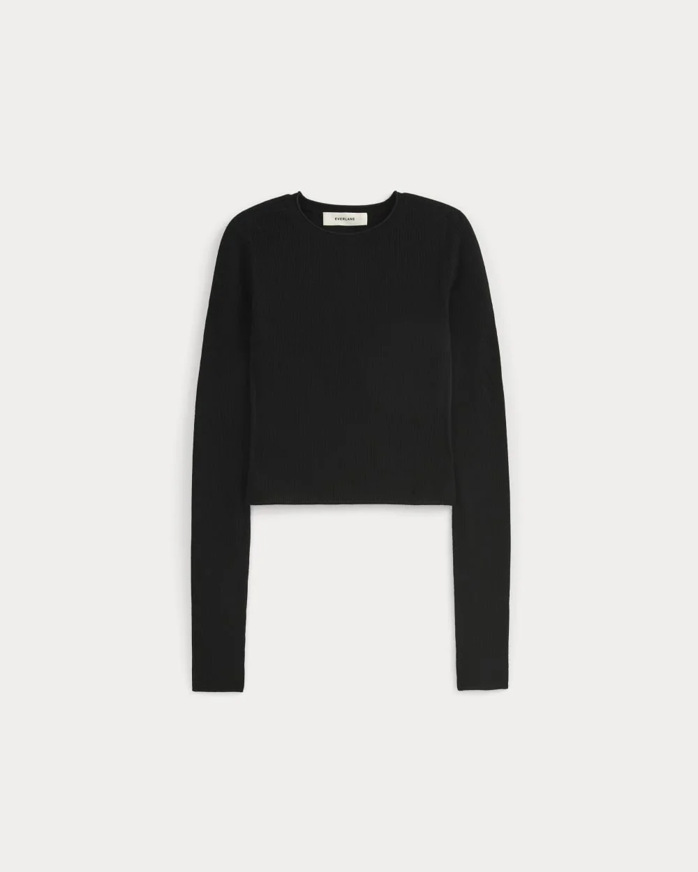 THE CROPPED CREW TOP IN ULTRAFINE MERINO - 1