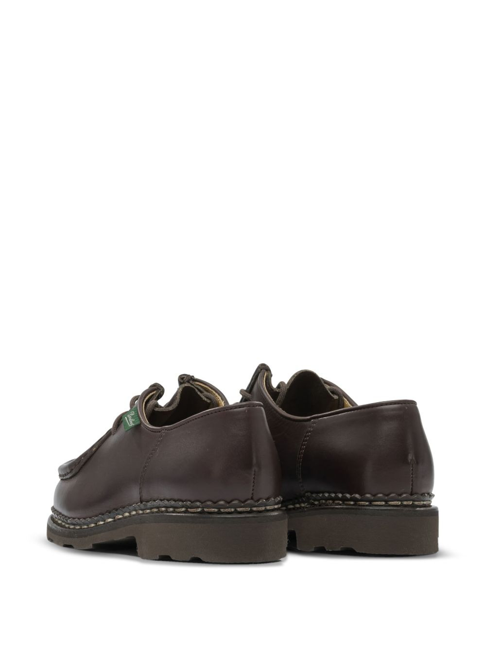 leather lace-up loafers - 4