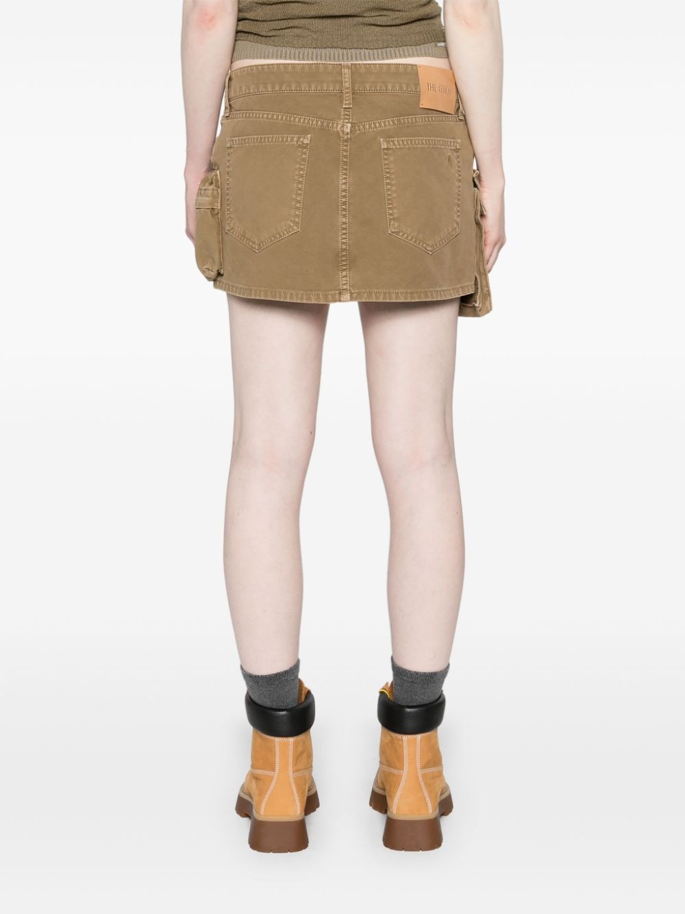 Fay denim cargo miniskirt - 4
