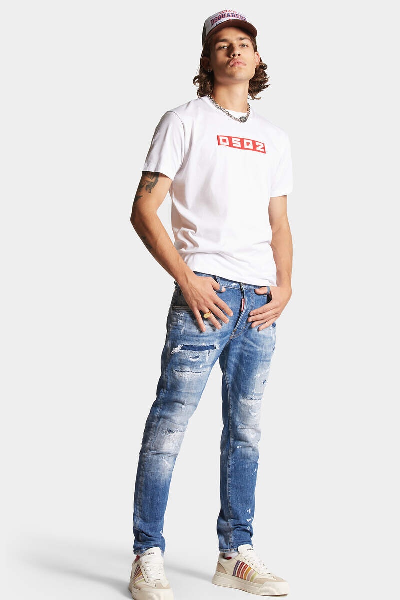 MEDIUM MENDED RIPS WASH SKATER JEANS - 3