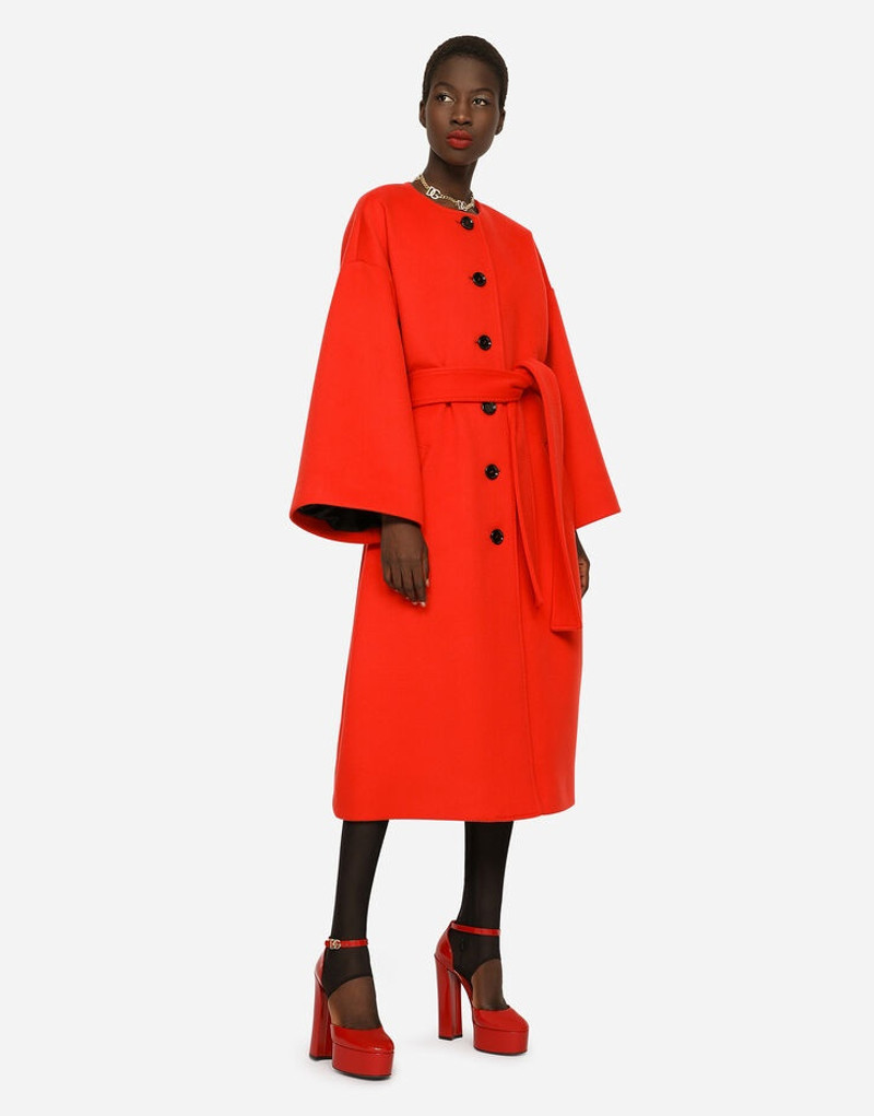 Belted baize coat 4
