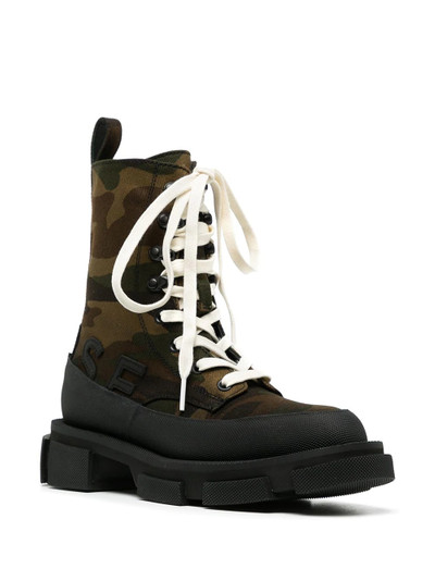 BOTH camouflage tall lace-up boots outlook