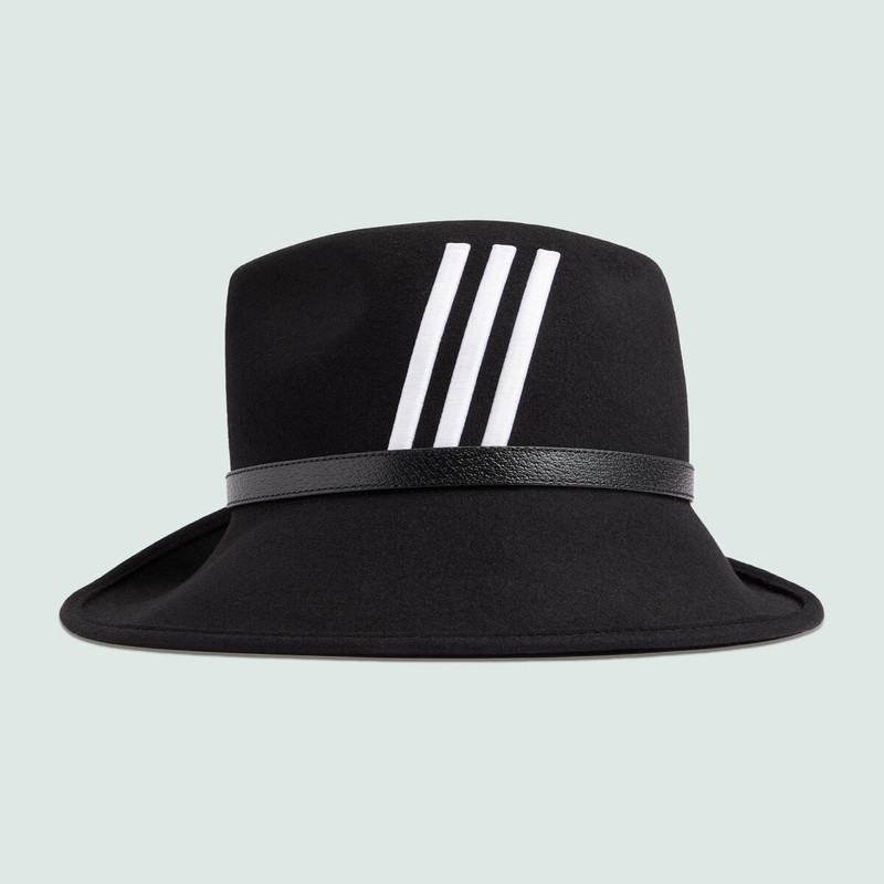 GUCCI adidas x Gucci felt fedora hat outlook