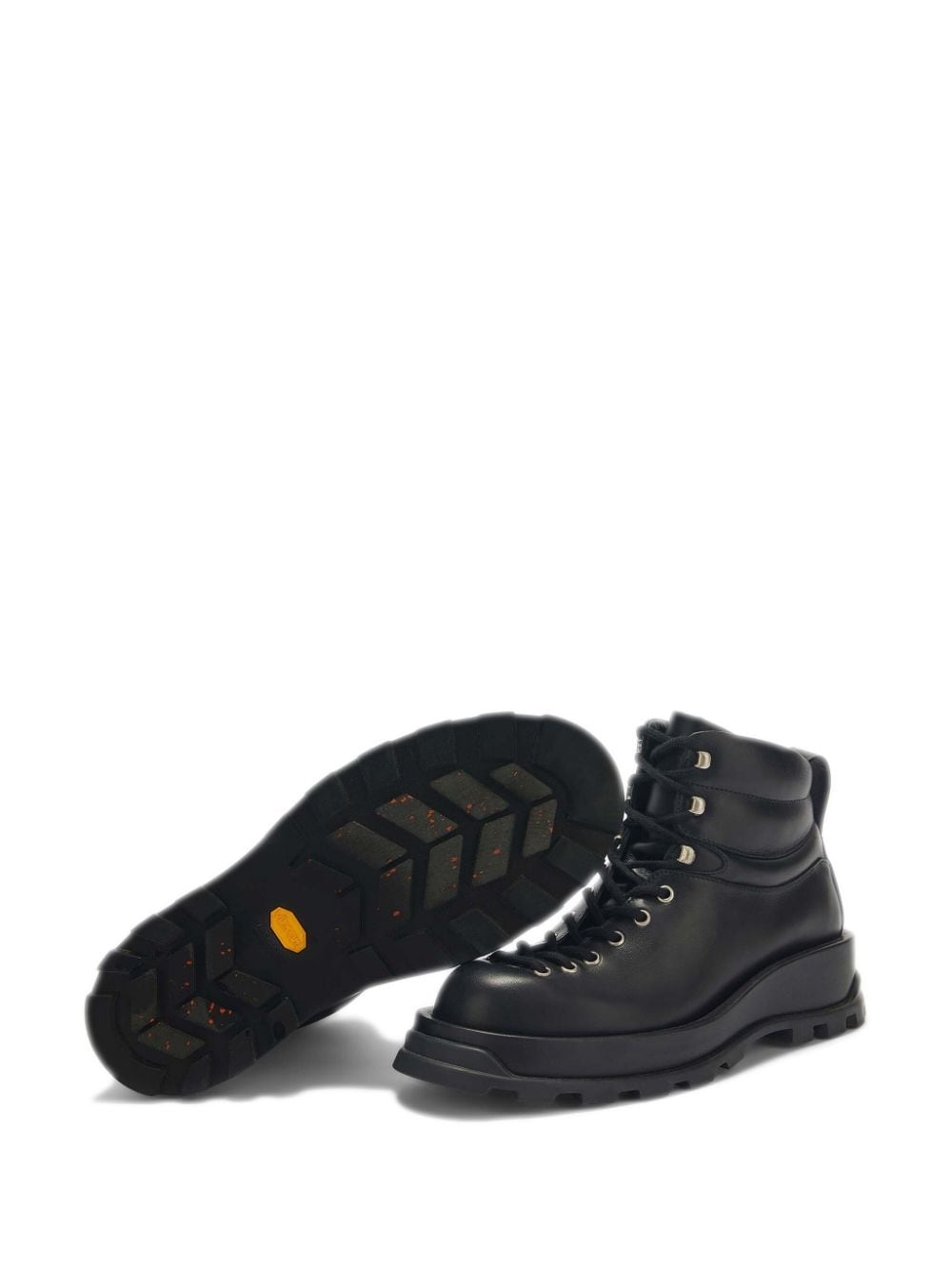lace-up leather ankle boots - 5