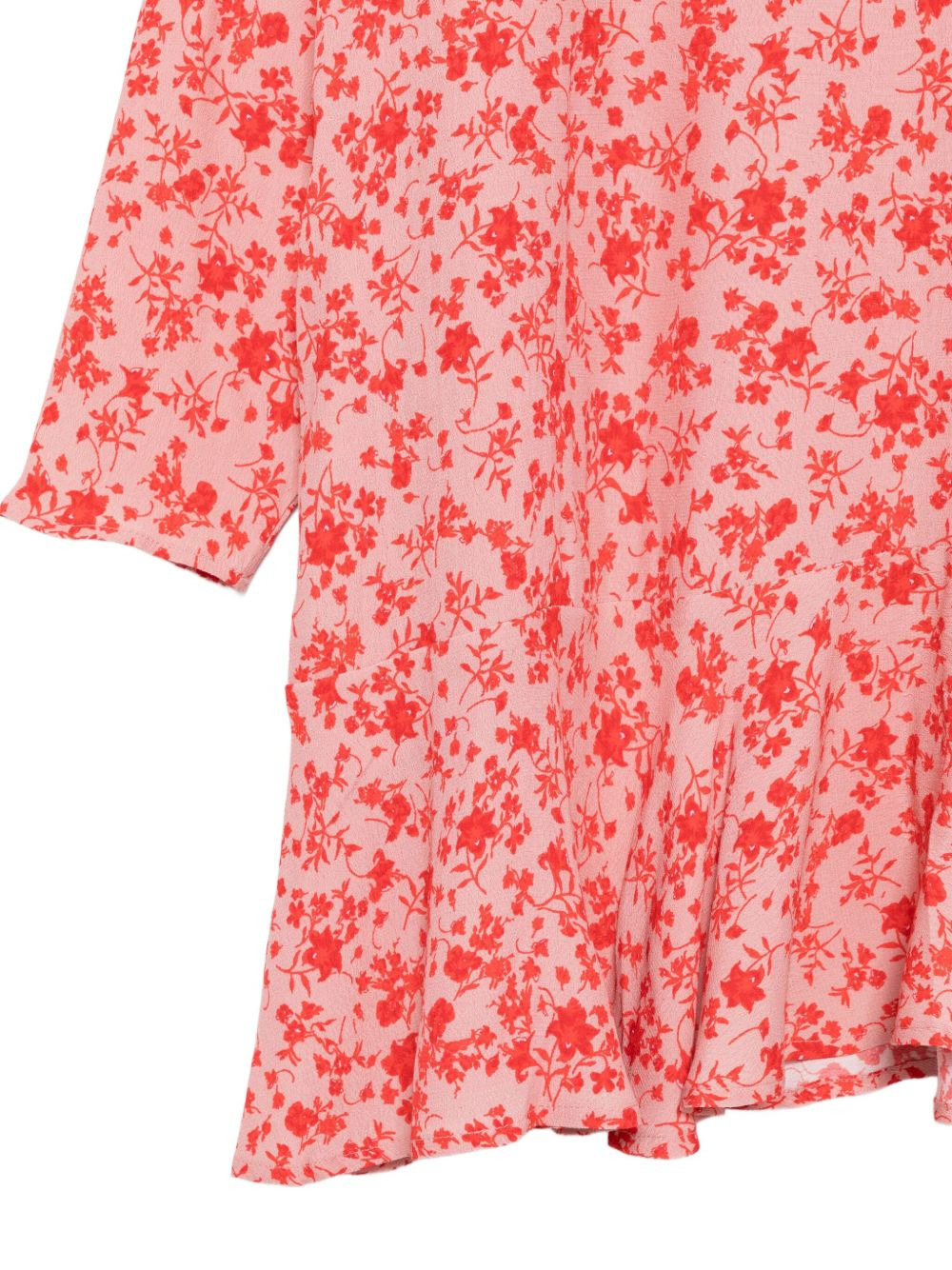 floral-print mini dress - 3