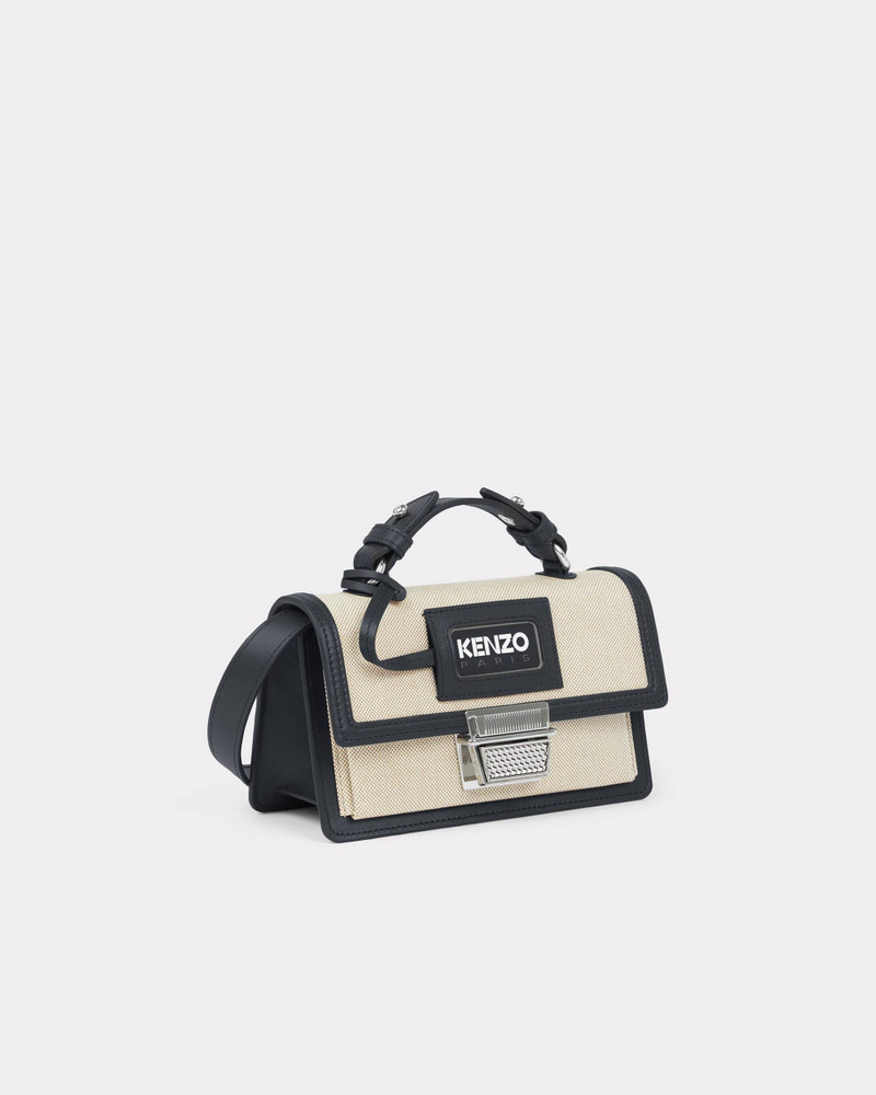 'Rue Vivienne' miniature bi-material bag with strap 1